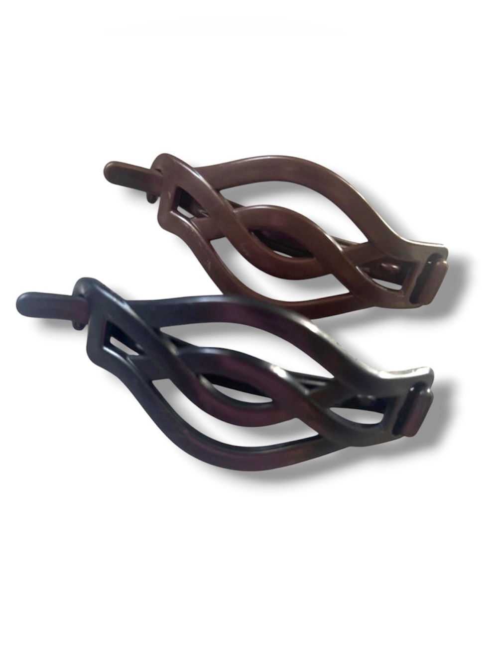 Women’s Twist Wave Hair Clips - Brown & Black